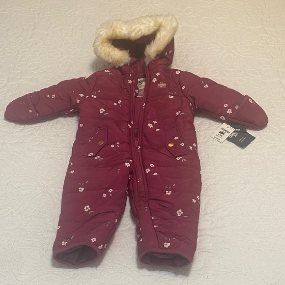 OshKosh B'gosh Pink Floral Snowsuit - Picture 4 of 10
